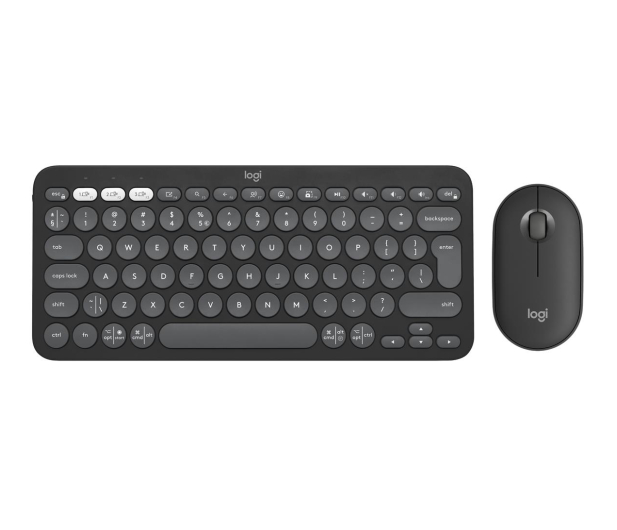 LOGITECH Zestaw klawiatura i mysz Pebble Combo for Mac Tonal Graphite 920-012244 Grafitowy - 1172745 - zdjęcie